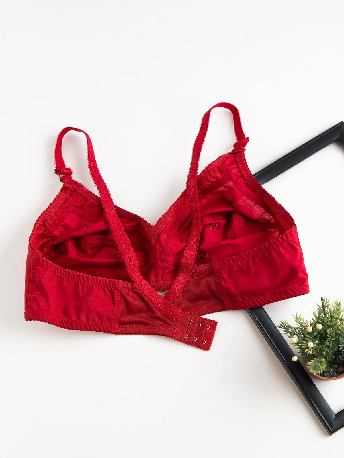 Embroidered Cotton Non-Padded Everyday Bra – Full Coverage Wire-Free Bralette - Pack of 3