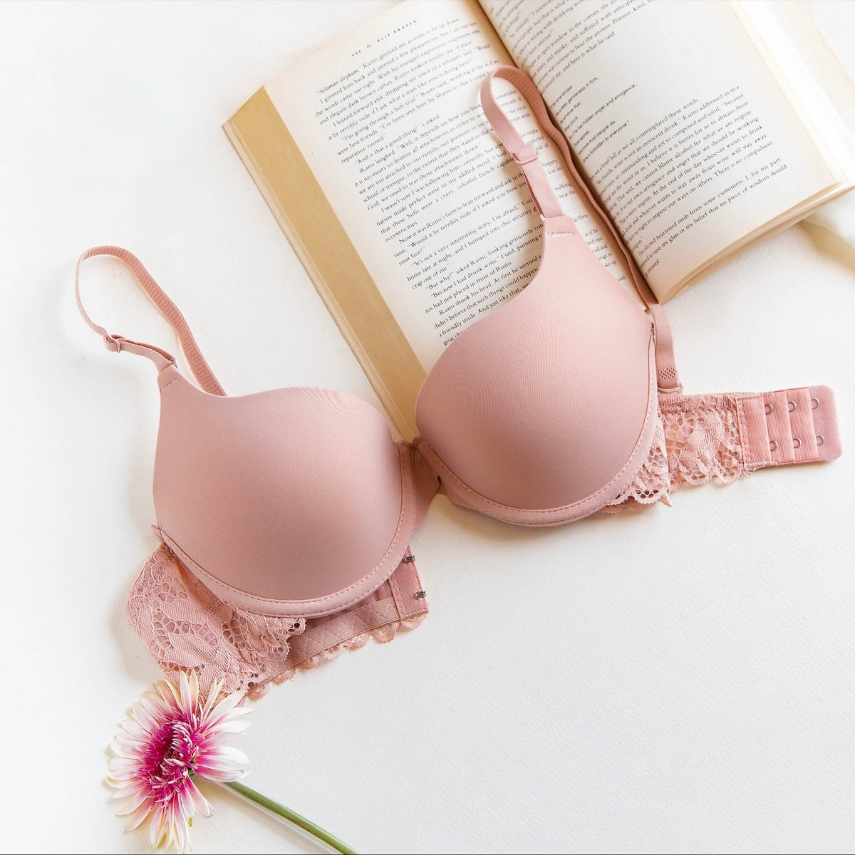 Lace Wing Molded Everyday Bra – Smooth Contour Underwire Bralette - Pack of 2