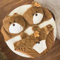 Cute Plush Teddy Bear Lingerie Set – Fuzzy Strapless Bra & Panty Two-Piece Set - Pack of 3